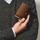 Montblanc Portafoglio 6 Tasche con Fermasoldi in Pelle Meisterstück Sfumato brown - 220316