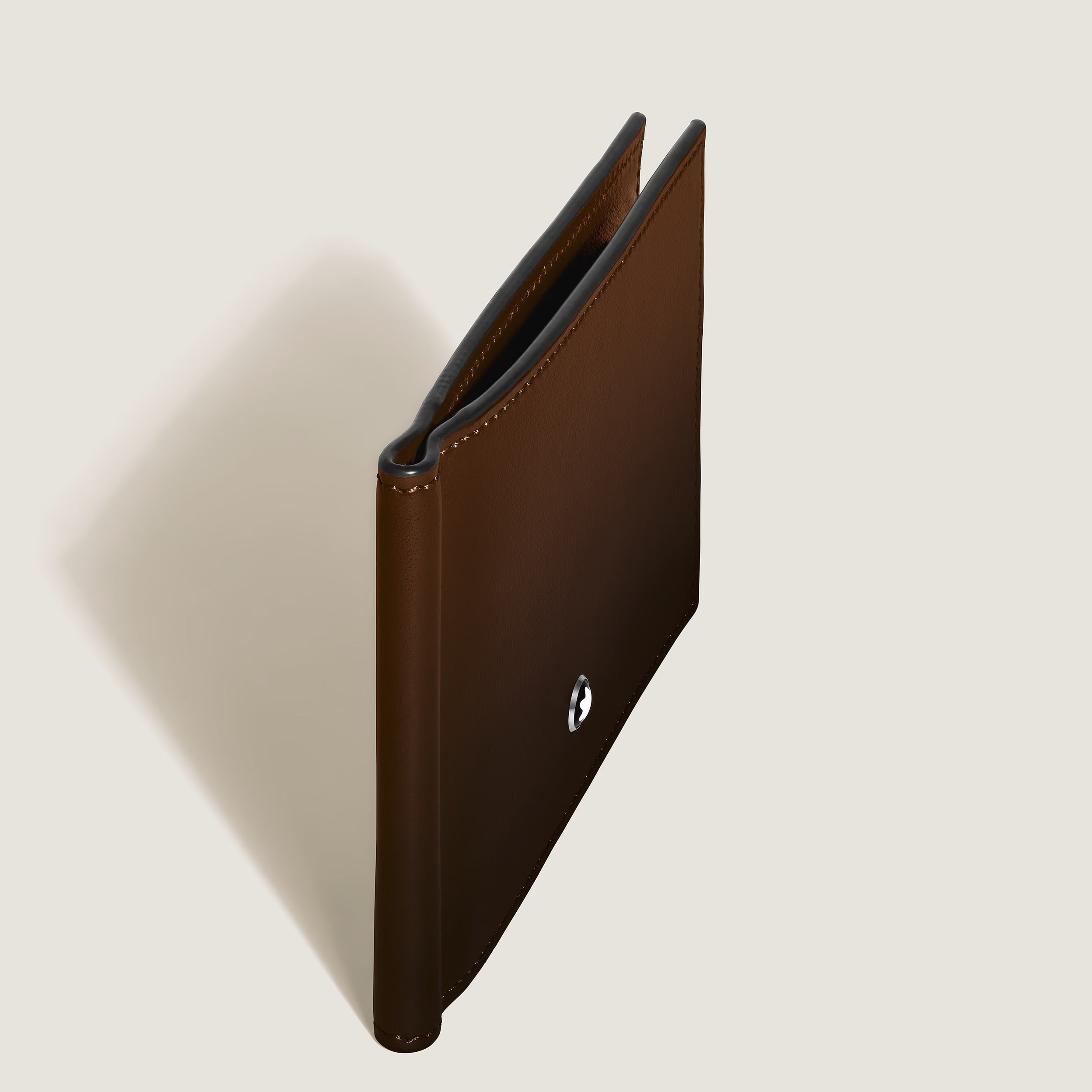 Montblanc Portafoglio 6 Tasche con Fermasoldi in Pelle Meisterstück Sfumato brown - 220316