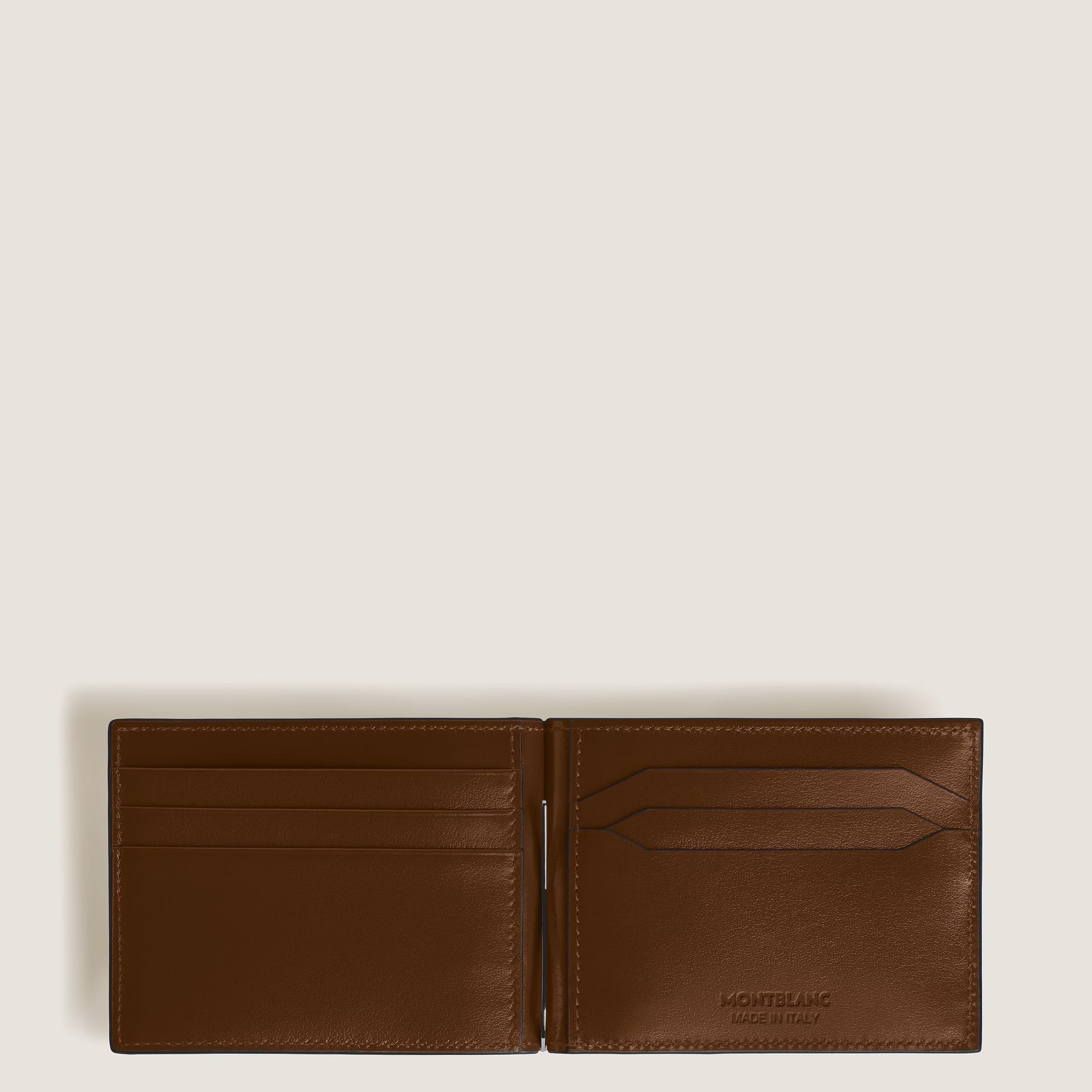 Montblanc Portafoglio 6 Tasche con Fermasoldi in Pelle Meisterstück Sfumato brown - 220316