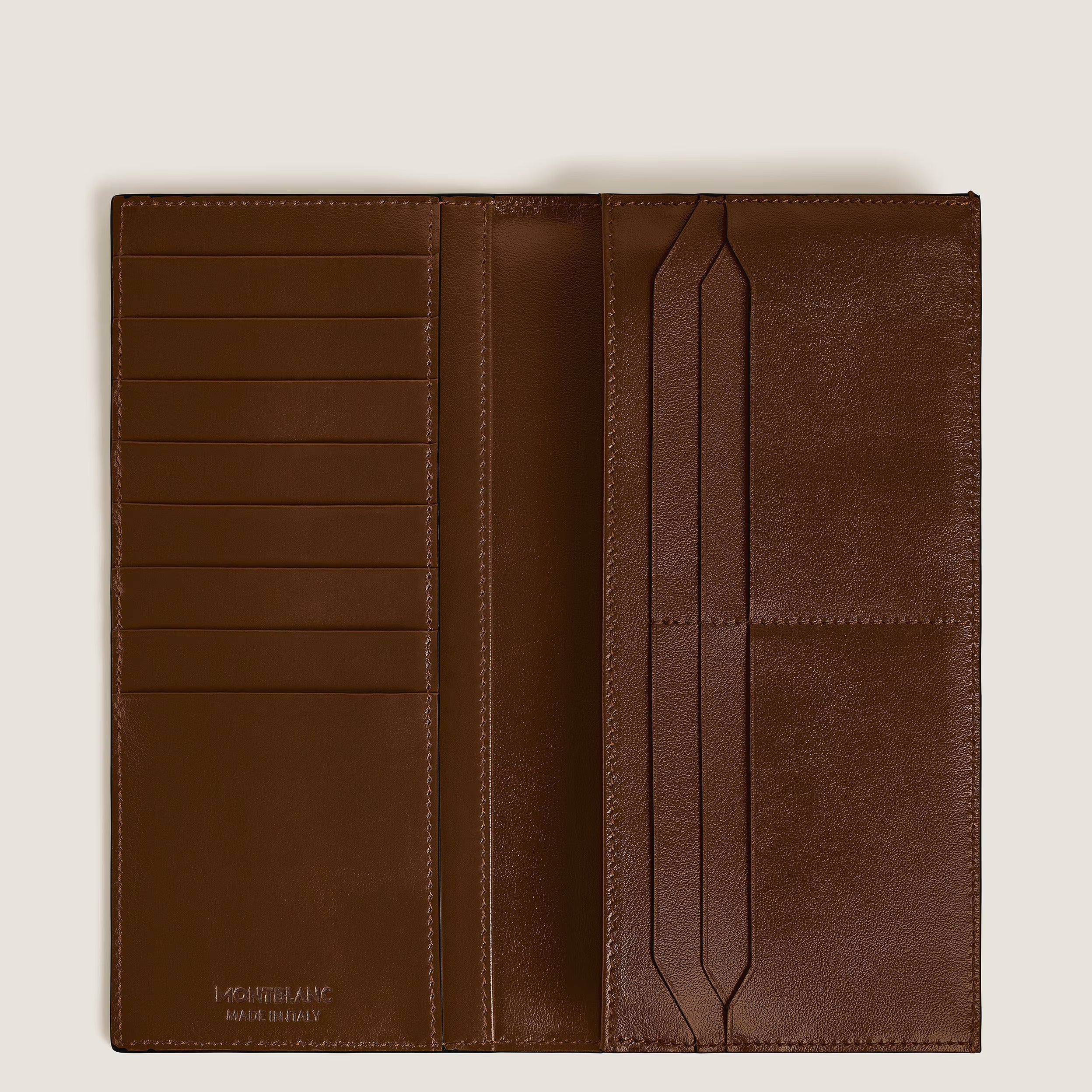 Montblanc Portafoglio Lungo 14 Tasche in Pelle Meisterstück, colore Sfumato marrone - 220318