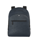 Zaino Montblanc Medio con 3 Compartimenti in Pelle Sartorial, colore Tweed Blu - 220335