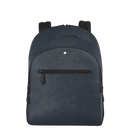 Zaino Montblanc Modello Medio con 3 Compartimenti in Pelle Sartorial, colore Tweed Blu - 220335