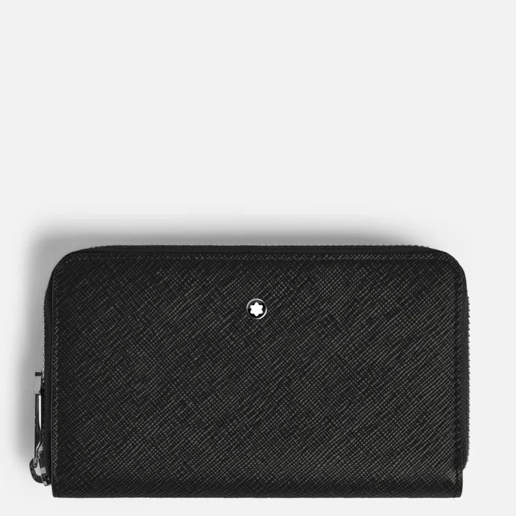 Montblanc Portafoglio 12 scomparti con cerniera medio Sartorial, colore nero - 220361