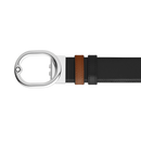 CINTURA MONTBLANC reversibile L’Ovale 35 mm in pelle fulvo/nera con fibbia - 221024