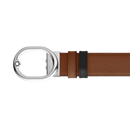 CINTURA MONTBLANC reversibile L’Ovale 35 mm in pelle fulvo/nera con fibbia - 221024