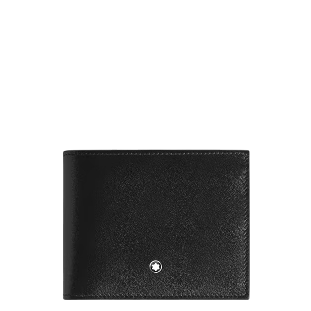 Portafoglio Montblanc 6 scomparti in Pelle Meisterstück, colore Blu inchiostro/nero - 221320