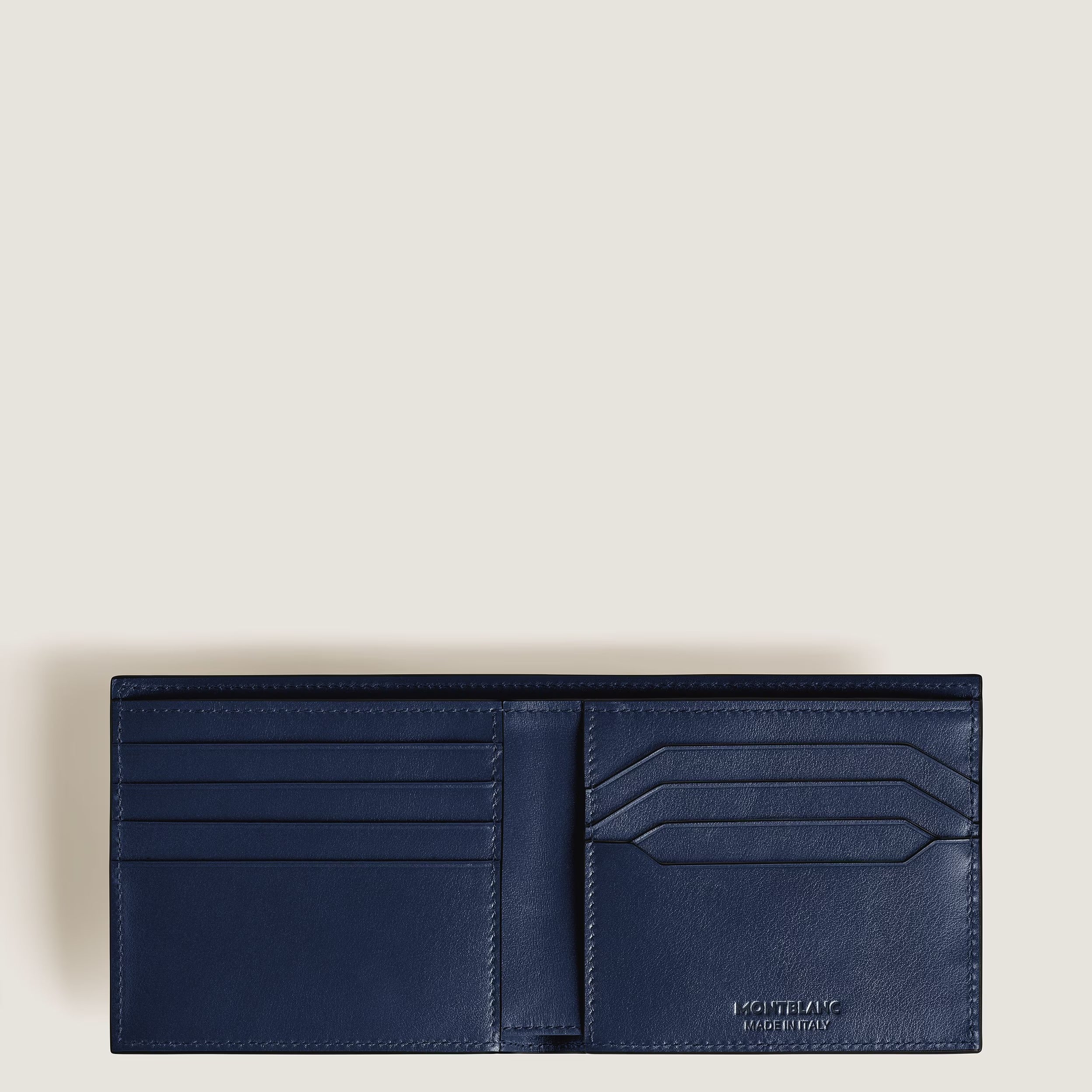 Portafoglio Montblanc 8 scomparti in Pelle Meisterstück, colore Blu inchiostro/nero - 221324