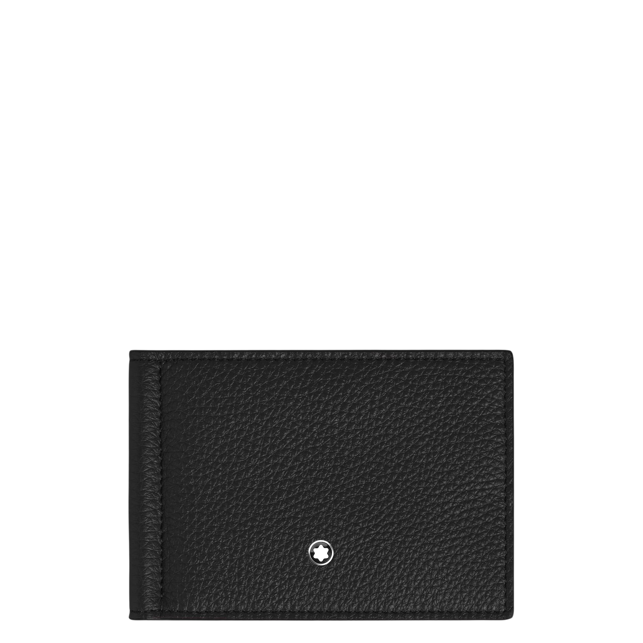 Montblanc Portafoglio 6 scomparti con Fermasoldi in Pelle Granulata, colore nero - 221402