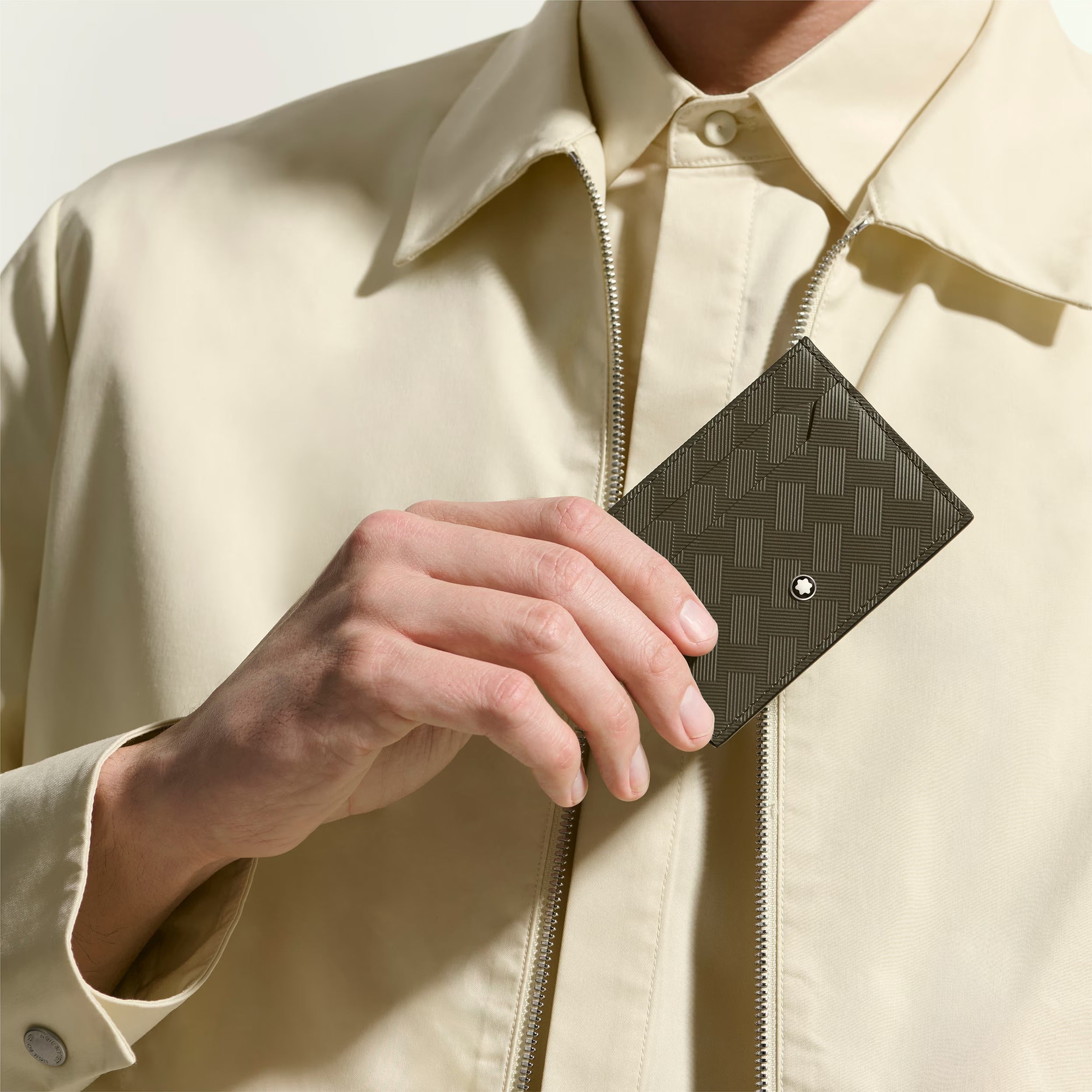 Porta Carte Montblanc 5 scomparti in Pelle Extreme, colore kaki -  221422