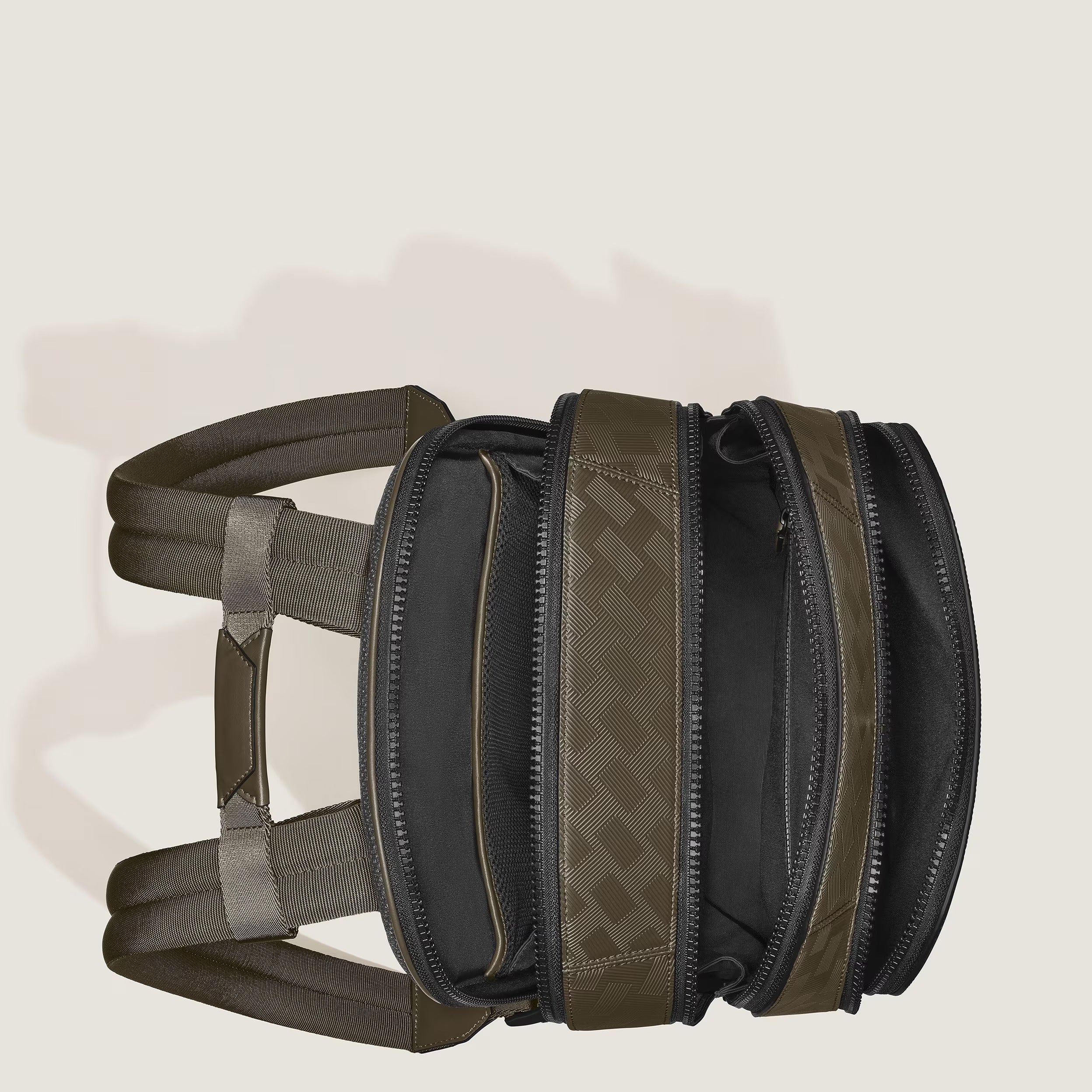 Zaino Medio Montblanc con 3 Scomparti in Pelle Extreme, colore kaki - 221594