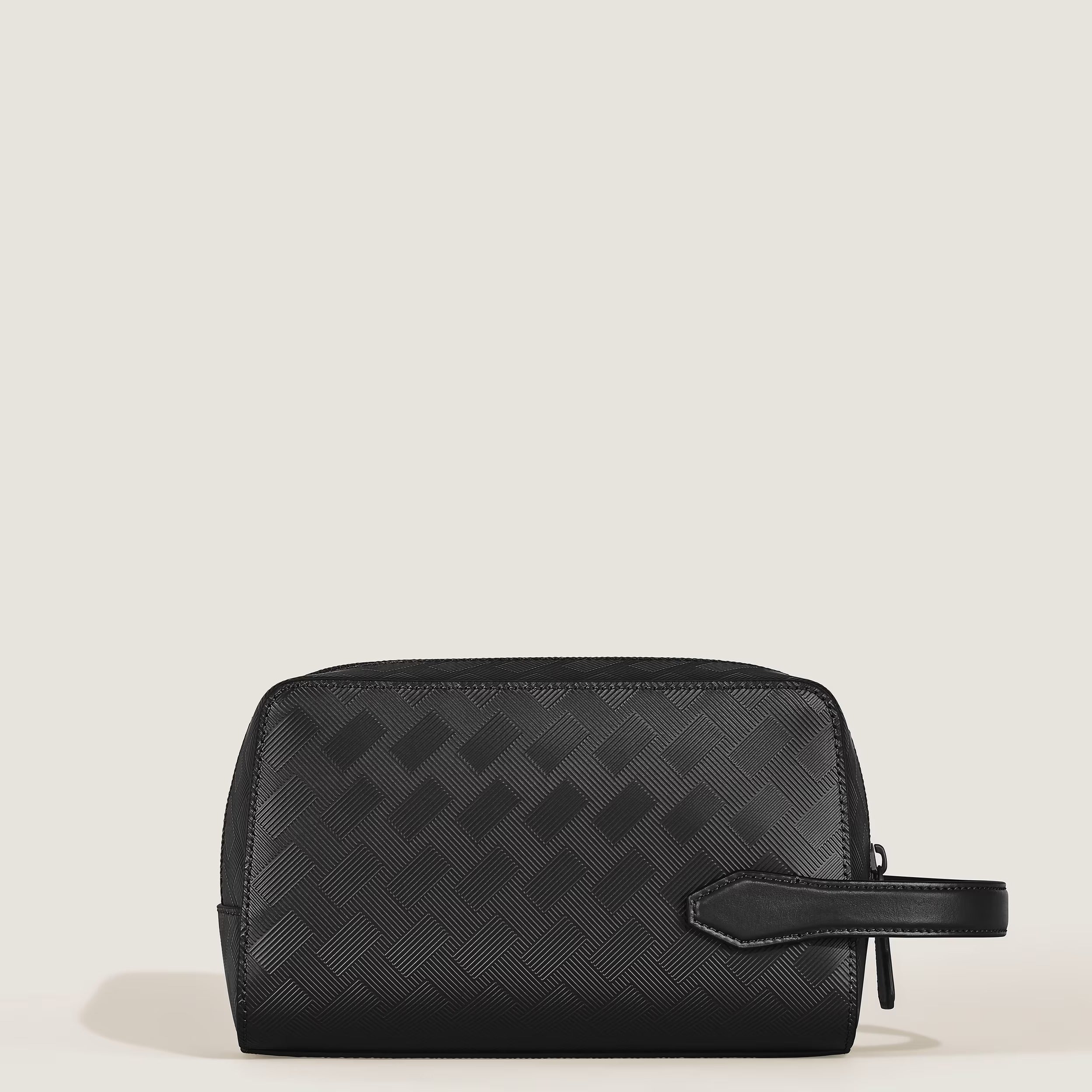 Pochette Montblanc Beauty in Pelle Extreme, colore nero - 221610