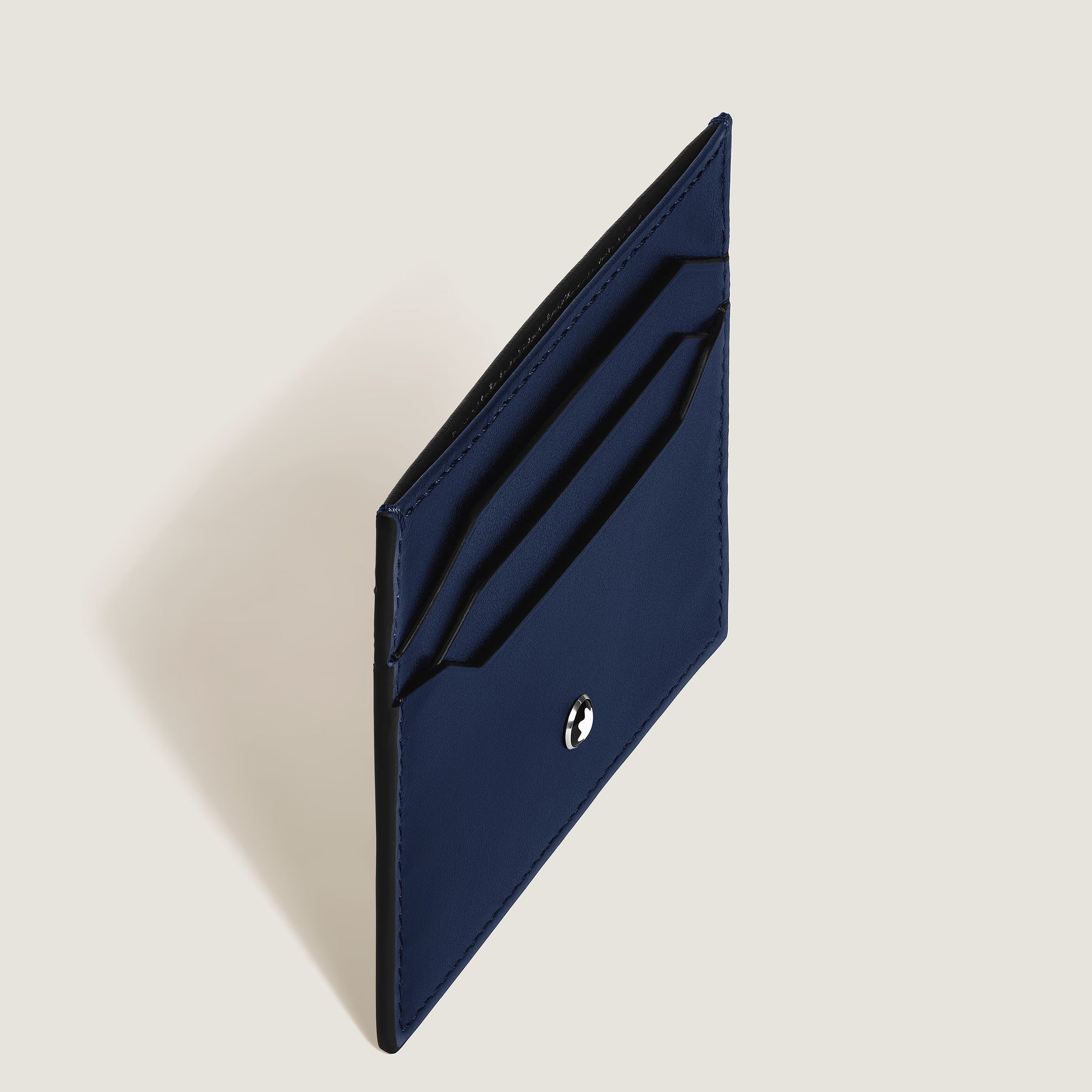 Porta carte montblanc 6 scomparti in Pelle Meisterstück, colore Blu inchiostro/nero - 221664