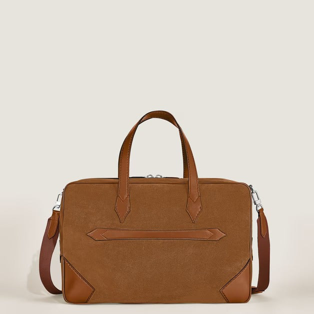 Borsa Montblanc Weekender 45 in Suede color caramello - 221674