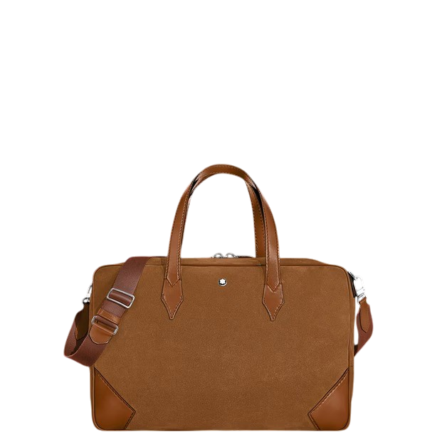 Borsa Montblanc Weekender 45 in Suede color caramello - 221674