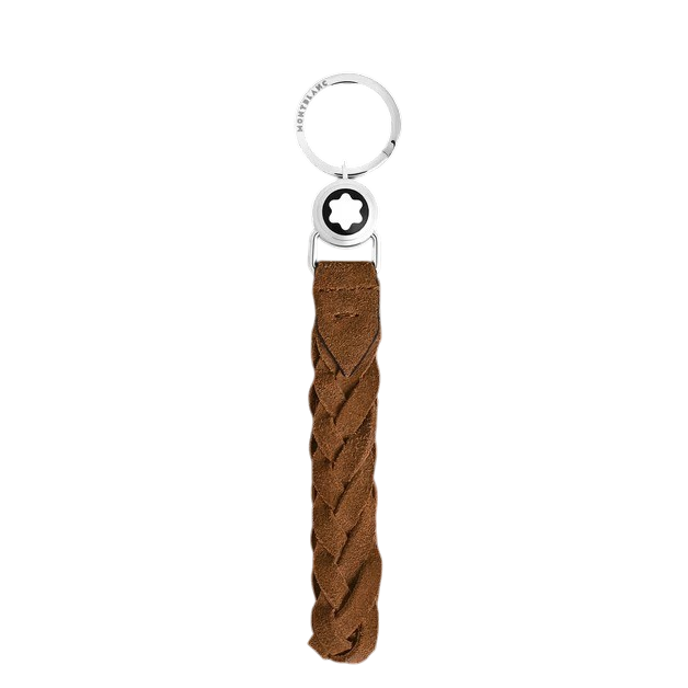 Portachiavi Montblanc in Suede, color caramello - 221865