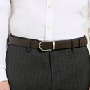 Cintura Montblanc Reversibile A Ferro di Cavallo in Pelle Sartorial, colore nero/ebano - 222139