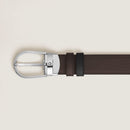 Cintura Montblanc Reversibile A Ferro di Cavallo in Pelle Sartorial, colore nero/ebano - 222139