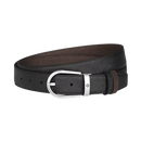 Cintura Montblanc Reversibile A Ferro di Cavallo in Pelle Sartorial, colore nero/ebano - 222139