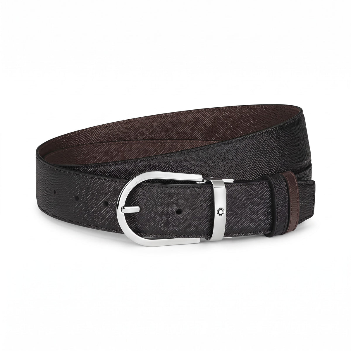 CINTURA MONTBLANC Reversibile 35 mm A Ferro di Cavallo in Pelle Sartorial - 222145