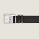 Cintura Montblanc Reversibile 35 mm Rettangolare in Pelle Sartorial, colore nero/marrone - 222195