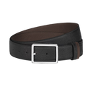 Cintura Montblanc Reversibile 35 mm Rettangolare in Pelle Sartorial, colore nero/marrone - 222195