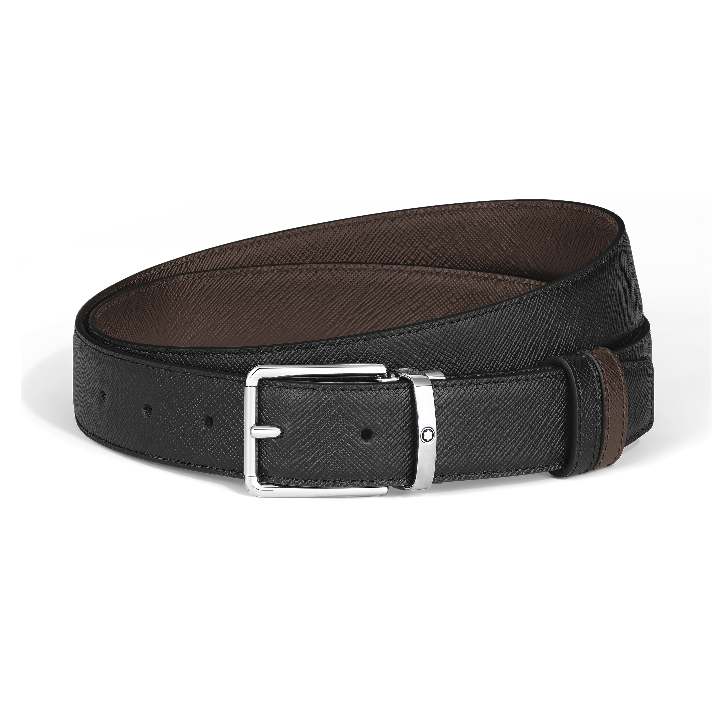 Cintura Montblanc Reversibile 30 mm Everyday in Pelle Sartorial, colore nero/ebano - 222359