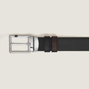 Cintura Montblanc Reversibile 30 mm in Pelle con Fibbia Rettangolare, colore  nero classico ed ebano opulento - 222373