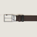 Cintura Montblanc Reversibile 30 mm in Pelle con Fibbia Rettangolare, colore  nero classico ed ebano opulento - 222373