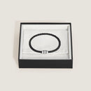 Bracciale Montblanc Con Chiusura a 3 Anelli in Pelle con Grana, colore nero - 222758