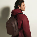 Zaino Montblanc Modello Medio con 3 Compartimenti in Pelle Sartorial, colore Ebony - 222929