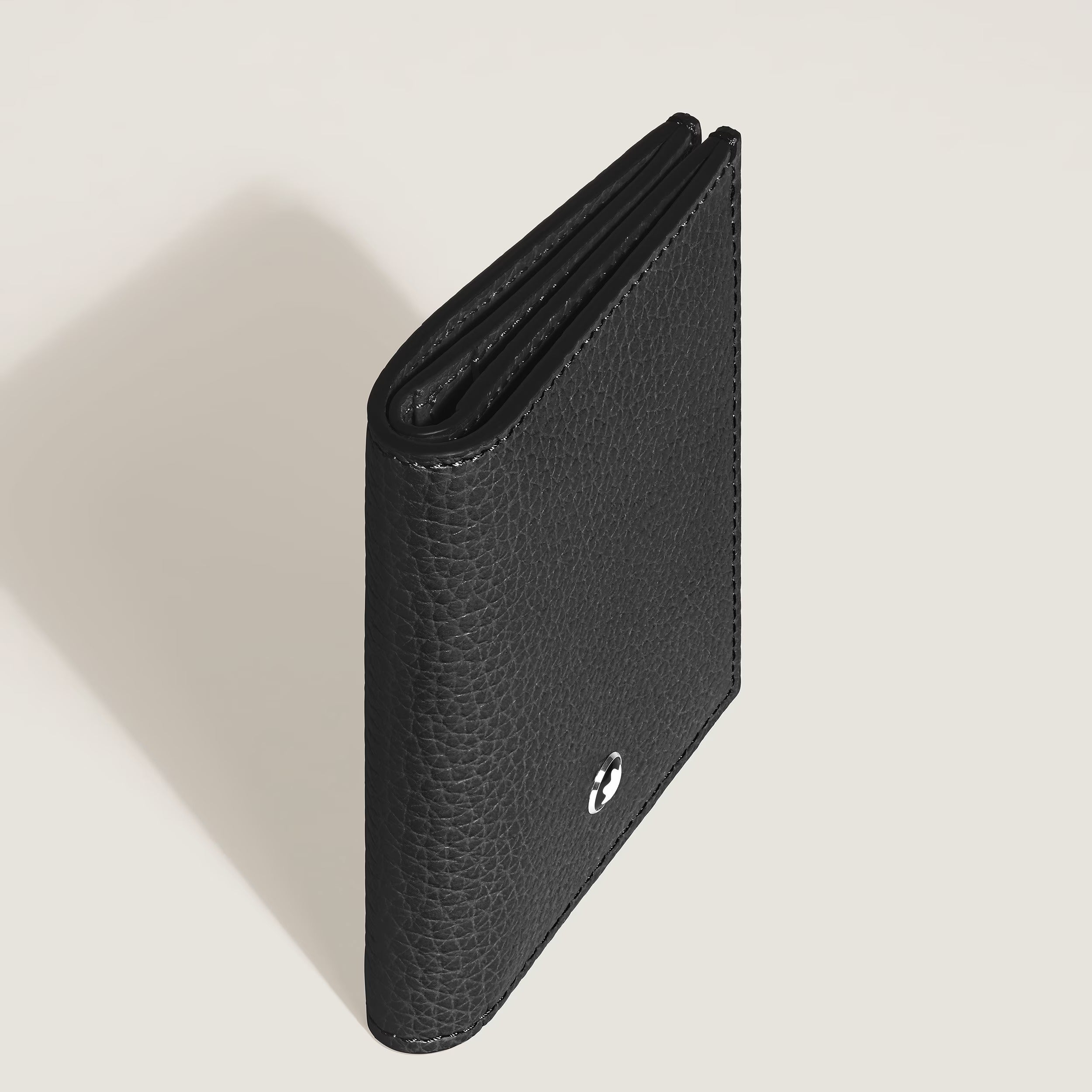 Portafoglio Montblanc Mini 4 Tasche in Pelle con Grana, colore nero - 222995