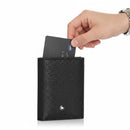 Portafoglio Montblanc Mini 4 Tasche in Pelle con Grana, colore nero - 222995
