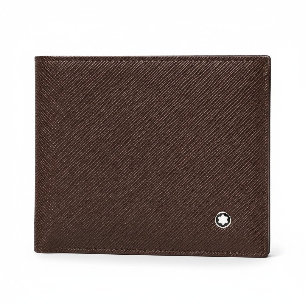Portafoglio Montblanc 8 Tasche in Pelle Sartorial, ebony colour - 223023