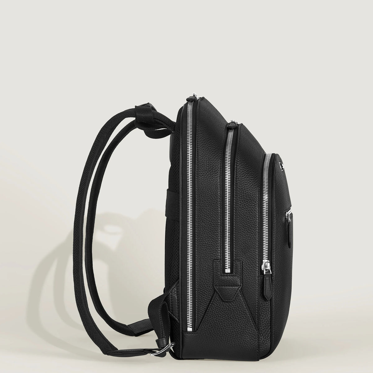 Zaino medio Montblanc Grain Black con 3 scomparti - 223287