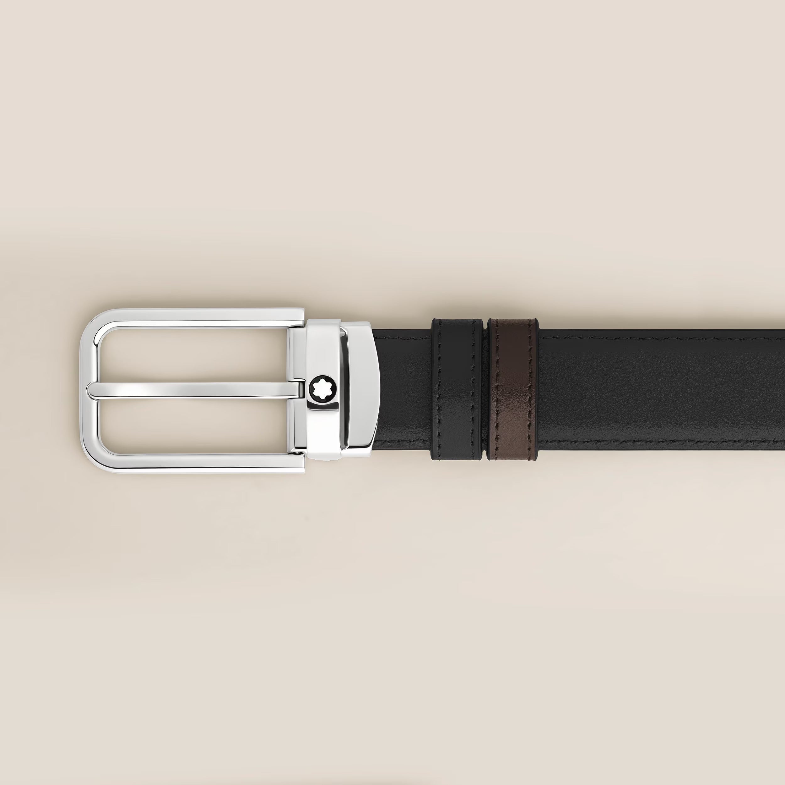 Cintura Montblanc Reversibile 30 mm in Pelle Meisterstück con Fibbia Rettangolare - 223405