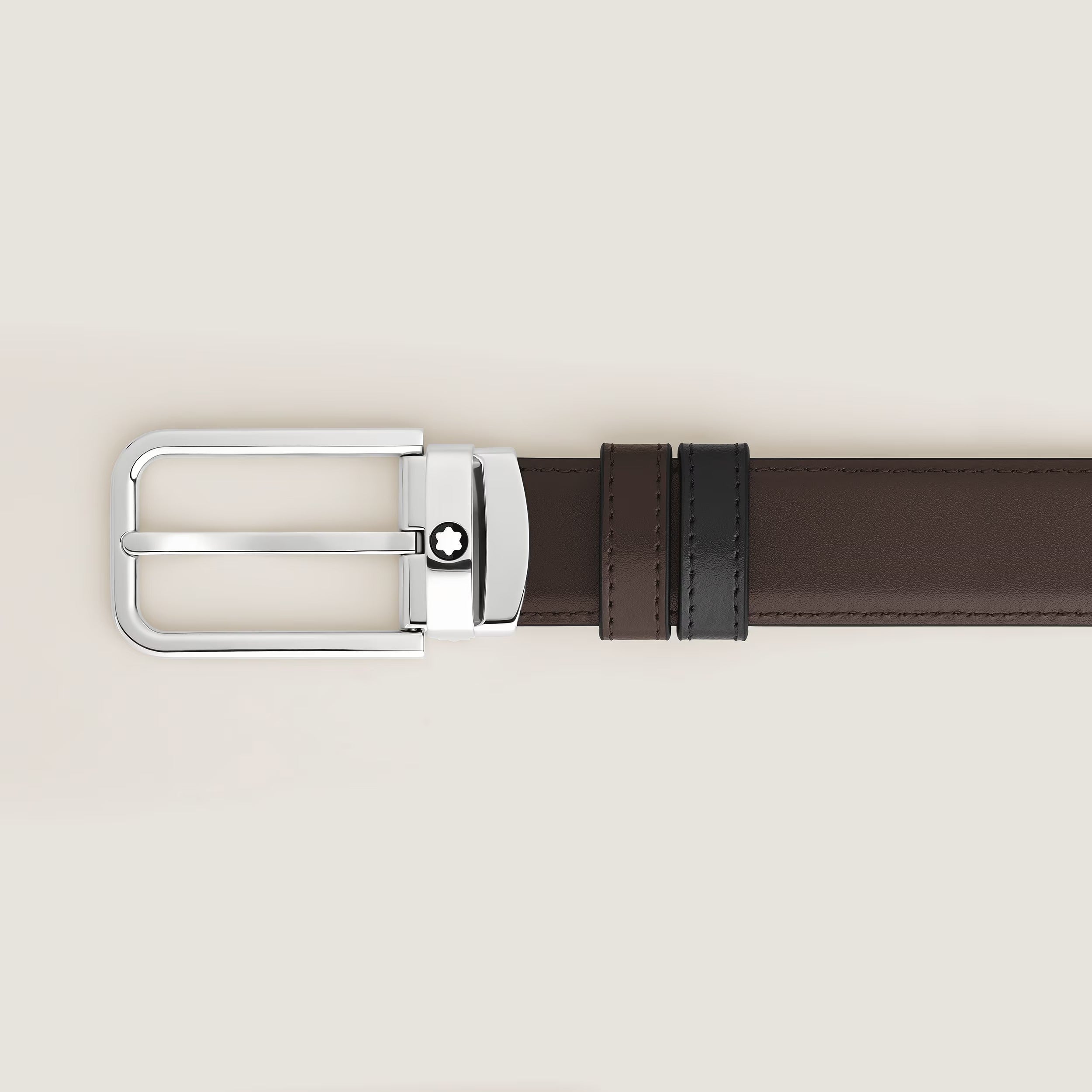 Cintura Montblanc Reversibile 30 mm in Pelle Meisterstück con Fibbia Rettangolare - 223405
