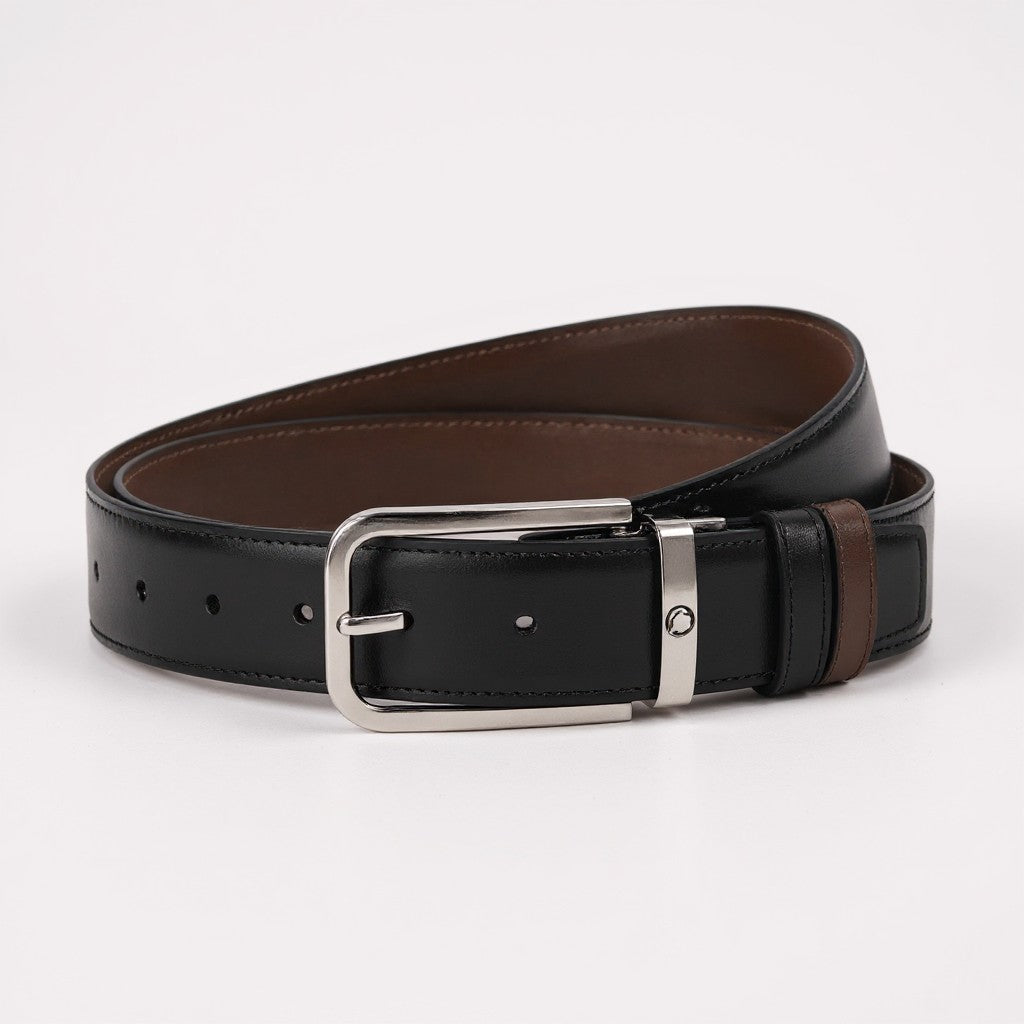 Cintura Montblanc Reversibile 35 mm in Pelle Meisterstück con Fibbia Rettangolare - 223407