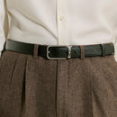 Cintura Montblanc Reversibile 30 mm in Pelle Sartorial con Fibbia Rettangolare, colore Nero/Ebano - 223413