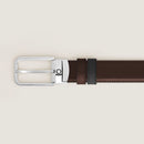 Cintura Montblanc Reversibile 30 mm in Pelle Sartorial con Fibbia Rettangolare, colore Nero/Ebano - 223413