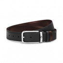 Cintura Montblanc Reversibile 35 mm in Pelle Sartorial con Fibbia Rettangolare, colore Nero/Ebano - 223415
