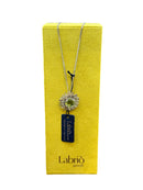 COLLANA LABRIOLA GIRASOLE IN ARGENTO CON QUARZO VERDE TORMALINA - 2226