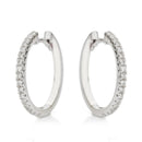 Orecchini Buonocore in oro bianco 18kt a cerchio (17mm) & diamanti bianchi, 0.21ct - 228O01DW