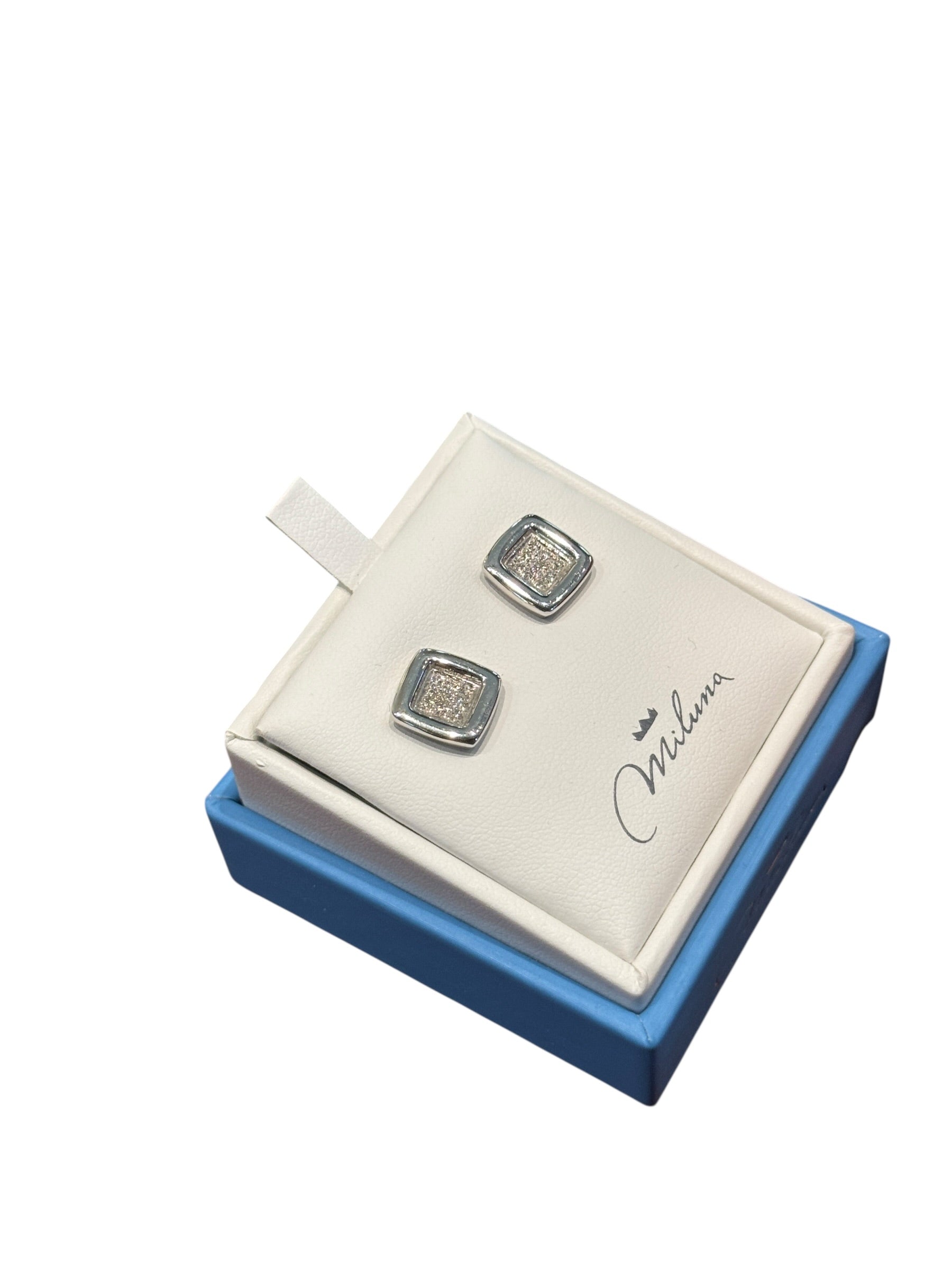 Orecchini Miluna in oro bianco 18kt e diamanti - ERD343