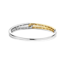 Bracciale RIGIDO TI SENTO MILANO bicolore in argento e argento dorato con zirconi, misura Medium - 23085ZY