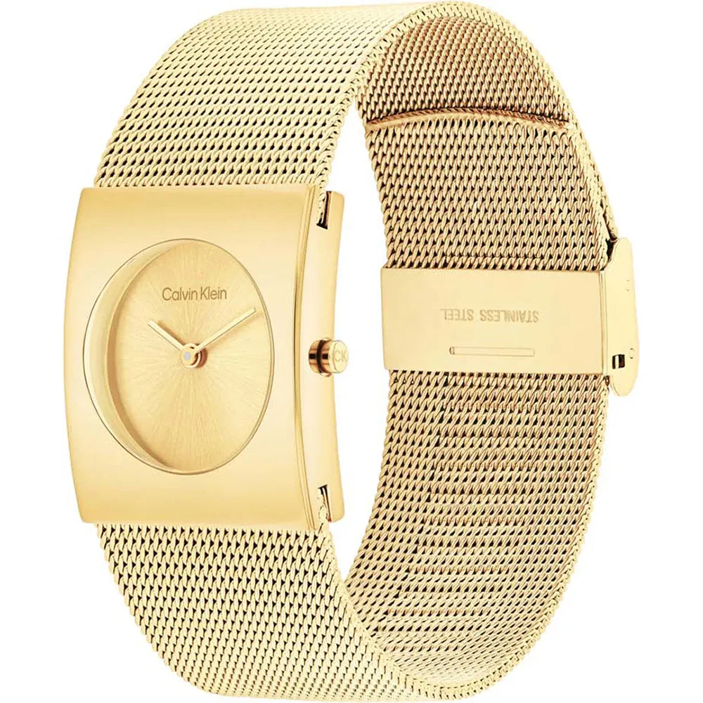 Orologio braccialato al quarzo Calvin Klein donna Pulse, in acciaio dorato, 24mm - 25100062