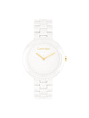 Orologio Calvin Klein minimalista in ceramica bianca, 34mm - 25100072