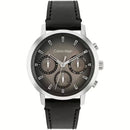 Orologio cronografo Calvin Klein GAUGE, 41mm, con quadrante color bronzo scuro e cinturino in pelle nero - 25200496