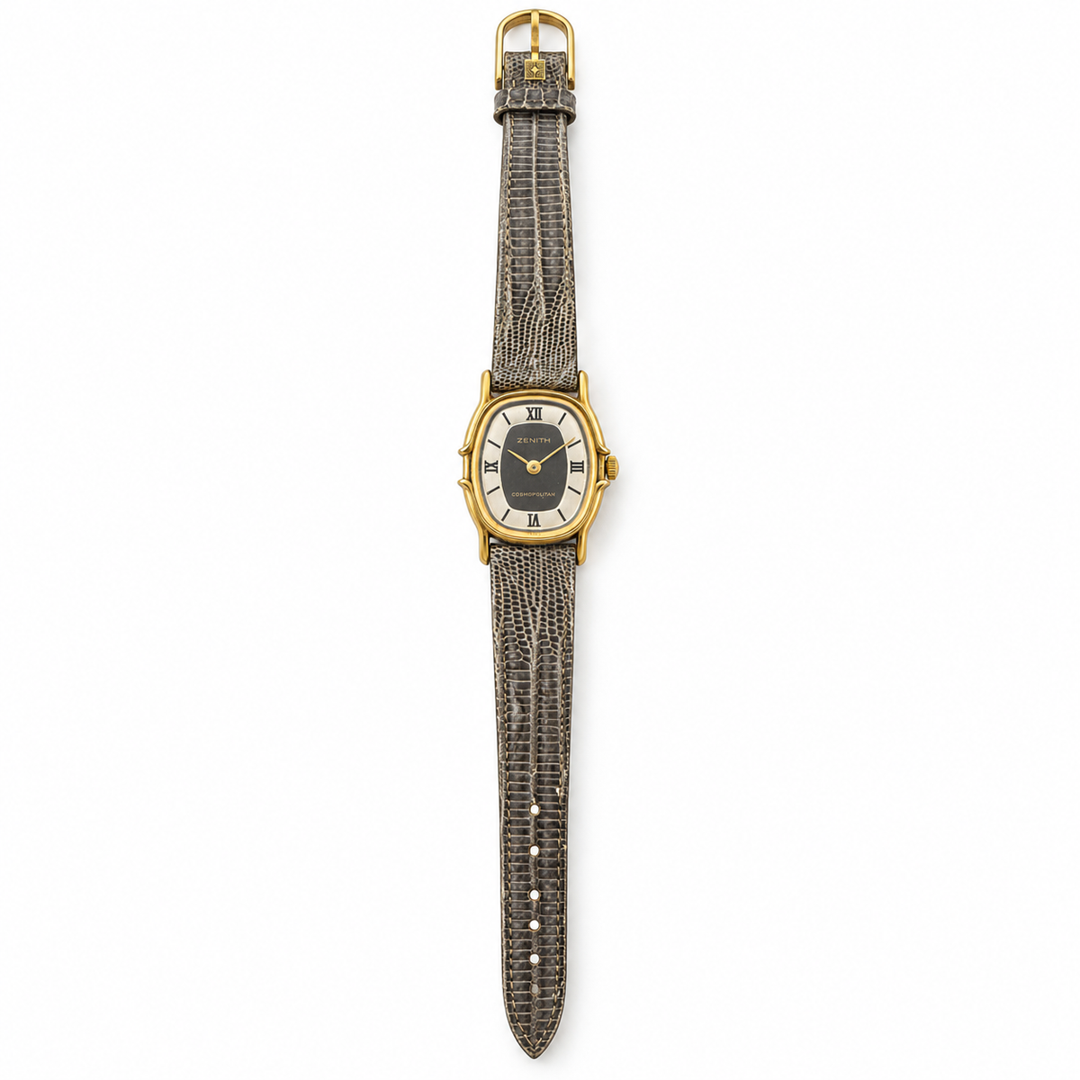 Orologio Zenith Cosmopolitan Donna — Acciaio placcato oro giallo 19 mm — Quarzo forma cuscino — NOS  - 27.0580.578