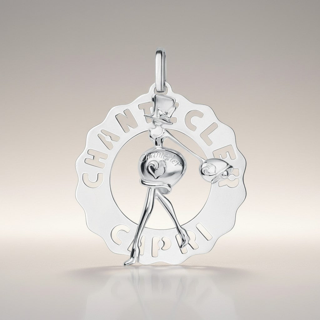 Chantecler-Anhänger, Logo-Kollektion, große Madame Clochette in Silber – 33696