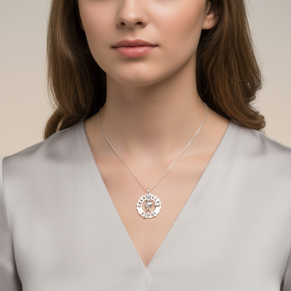 Chantecler-Anhänger, Logo-Kollektion, große Madame Clochette in Silber – 33696